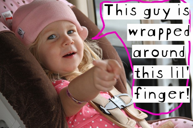 wrapped around finger