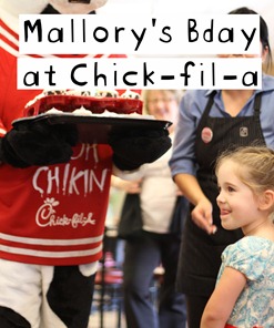 bday at Chick-fil-a
