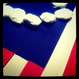 4th of July ribbon flag