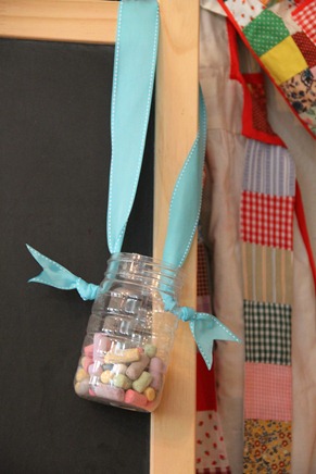 easel and chalk