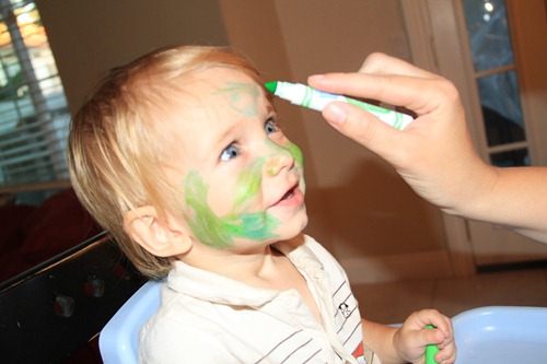 leaf face painting