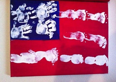 4th of July flag canvas