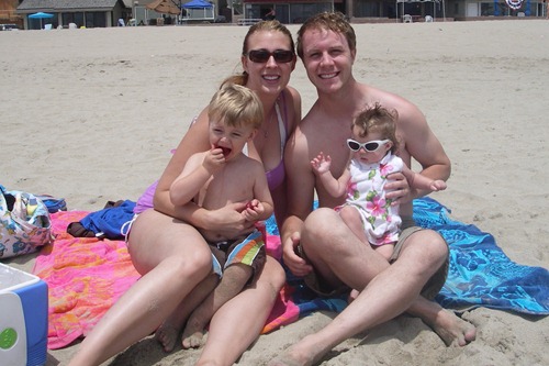 family beach