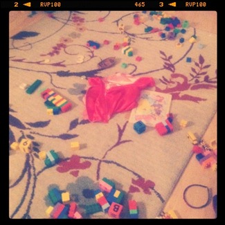 legos on the floor
