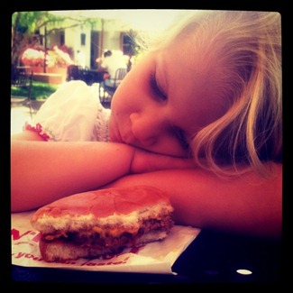 sleeping at lunch