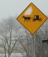 Amish buggy sign