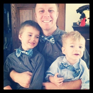 Matching Easter bow ties