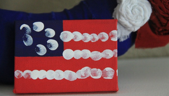 mini american flag canvas