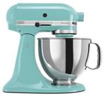 kitchenaid mixer in aqua sky
