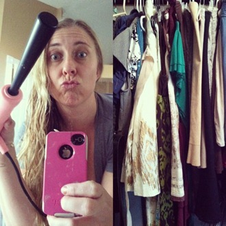 duck face and too small clothes