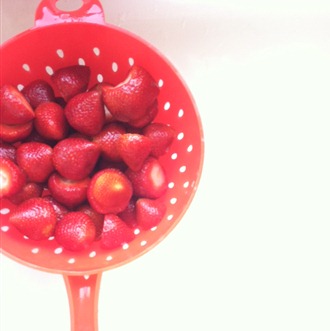 washed strawberries