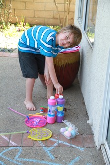 bubbles and chalk