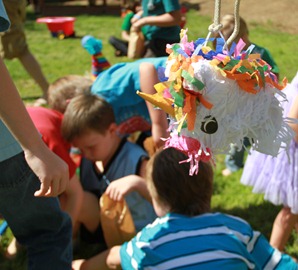 decapitated rainbow unicorn pinata